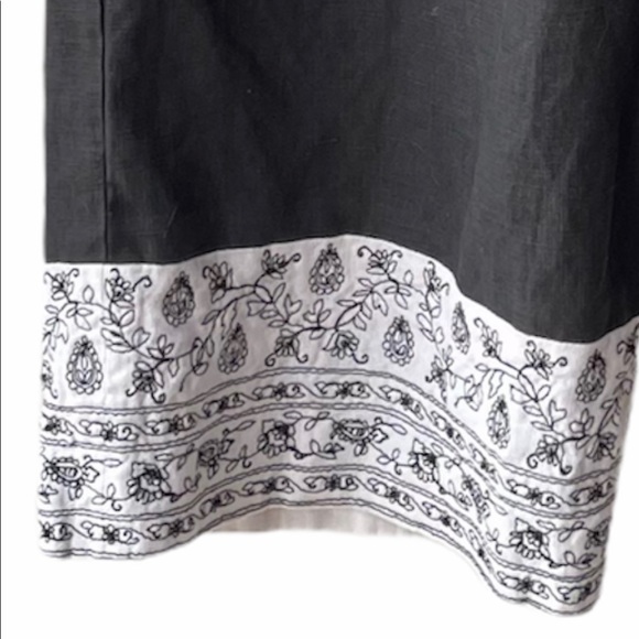 DEANE & WHITE 100% Linen black, 3/4 pants, size 10 - Picture 3 of 4